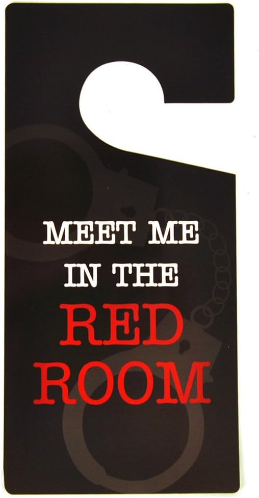 Instant Gifts Mr Grey Door Hanger - Meet Me In The Red Room