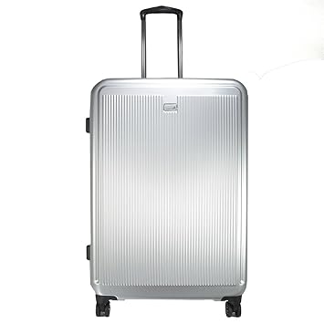 TRAWORLD Polycarbonate 20 Inch 4 Wheel Silver Trolley Bag