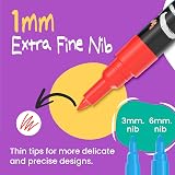 Chalkola Liquid Chalk Pens 10 Pack Gold Silver 1mm Tip Extra Fine view 3