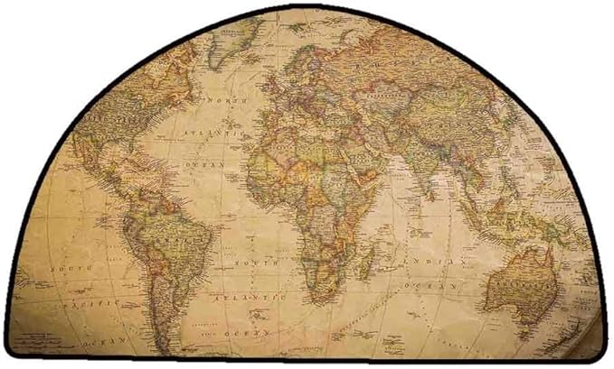 amazoncom indoor super absorbs doormat world map anthique old world