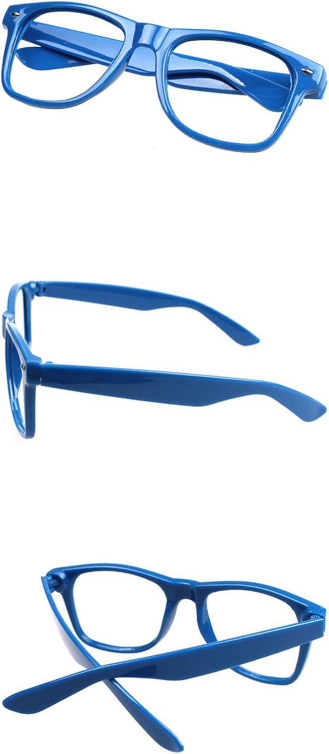 FancyG Classic Retro Fashion Style Clear Lenses Glasses Frame Eyewear - Orange: Clothing