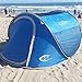 G4Free Pop up Tents 3-4 Person UV Protection,Ventilated [2 Door] [2 Mesh Window][Roof Sky Window],Baby Family Privacy Dome Tent Shelter for Outdoor, Beach, Traveling, Backyard, Backpacking (Blue)