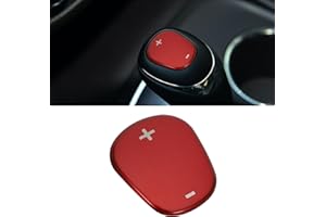 TOMALL Stainless Steel Car Gear Shift Knob Cover Compatible with Chevy Equinox 2018-2020 Shift Panel Trim Gear Lever Cover Trim for Car Interior Center Console Accessories (Red)