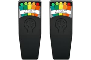 Gurtice 2 Pack Black EMF Meter Ghost Hunting Magnetic Field Detector Spirit Box Paranormal Equipment Tester 50Hz-20,000Hz