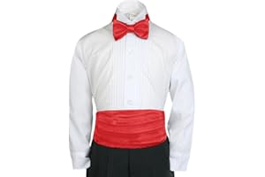 UNOTUX Classic Fashion Boy Suit Party Formal Wedding Colors Satin Cummerbund & Bow tie