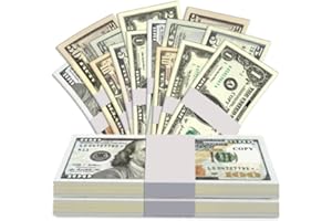 Flyart 350 PCS Prop Money Set for Pretend Play, Play Money Set for Learning, Movie, Magic, Board Game, Party