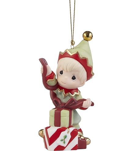 Precious Moments Ornamento Natalizio "The Spirit Of Christmas" - Ragazza Con Pallina, Porcellana Dipinta A Mano - copertina