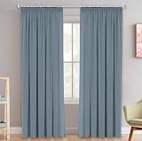 H.Versailtex Citadel Blackout Curtains 2 Panels 90x90 Pencil Pleat Thermal view 2