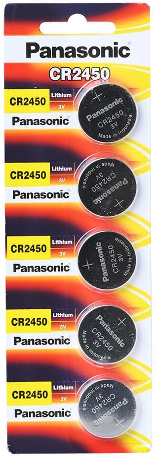 Panasonic CR2450 3V Lithium Cell Battery (5Pcs per pack), silver, 5 Count (Pack of 1) - Image 4