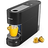 PURHUGO CHEF Espresso Machine Coffee Makers, Compatible with Nespresso Original Pods, One-Touch with Illuminated Brew Zone, 20 Bar Pump, 33.8oz Removable Tank, Compact Design, CM-C07-A
