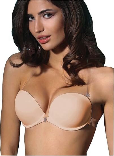 Jolidon Push-up-Gel BH transparente Rückenpartie unsichtbar transparenten Rücken als Neckholder oder trägerlose Variante trag
