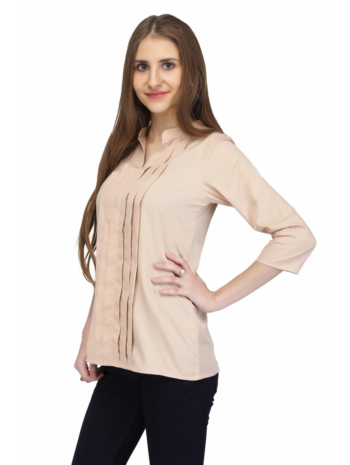 karmic vision women's crepe casual top