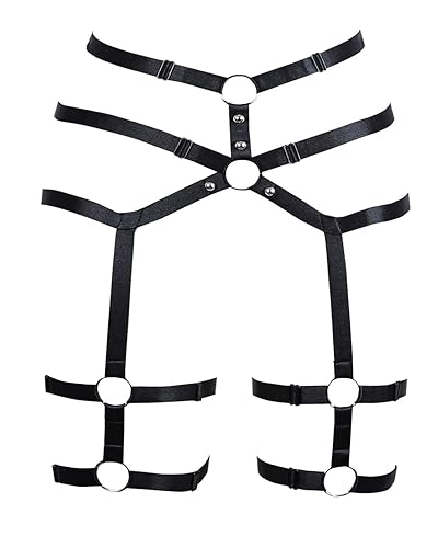 Garter Leg Belt Harness Leg Rave Thigh Garter Harness Strappy Garter Belt  for Women Black in Kenya