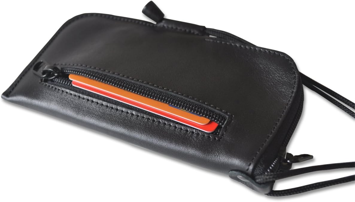 HAPPER STUDIO Mini messenger bag Samsung Galaxy S6 Edge genuine leather case cover wallet with pockets zippers adjustable removable neck strap sleeve pocket - Image 3