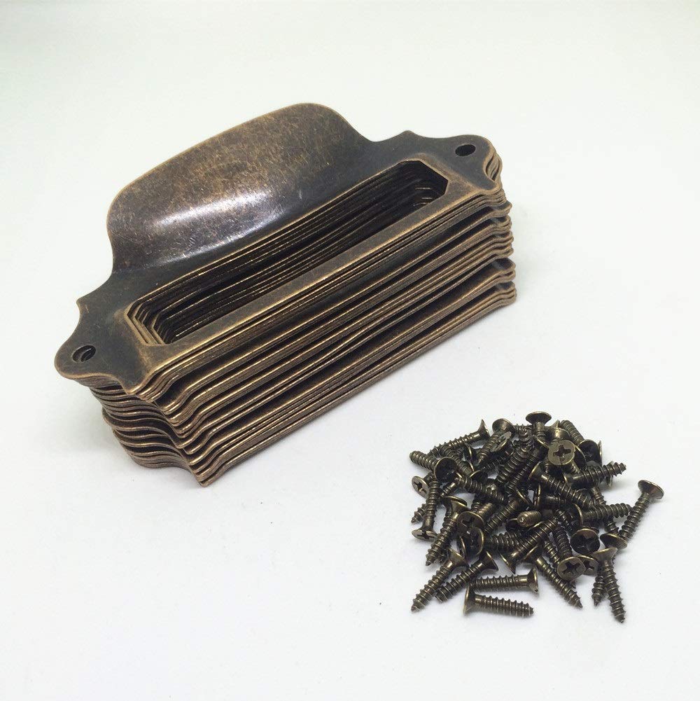 90 x 40 mm 20 tiradores para cajones estilo vintage color rojo bronce