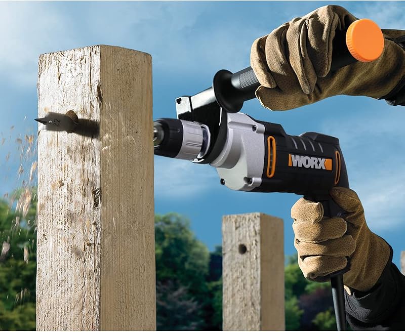 Furadeira de impacto 810w | worx | wx318 | 3.000 rpm | 48.000 ipm | mandril de perfuração de 13 mm | controle de velocidade variável | inclui estojo, 3 brocas hss e 3 brocas para concreto