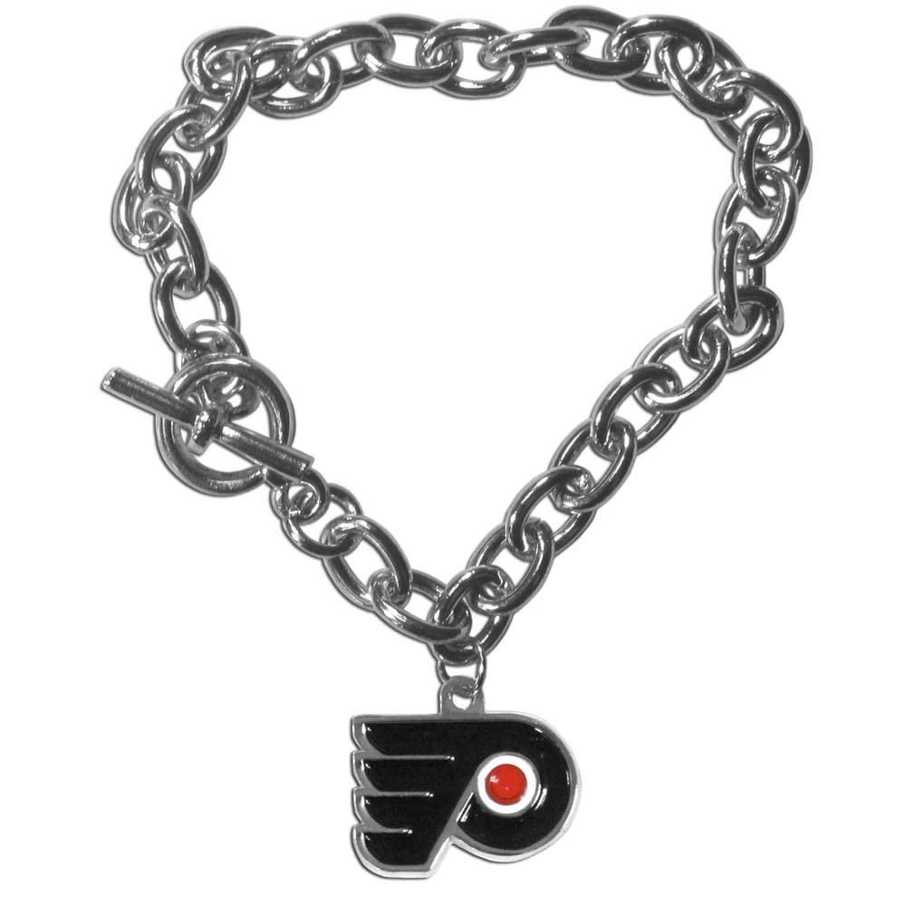 Siskiyou Sports NHL Womens Philadelphia Flyers Charm Chain Bracelet One Size Team Color