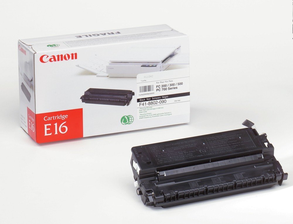Canon E 16 - 1492A003 - 1 x Black - Toner Cartridge - For FC - 120,200,204,224,280,336, PC 860,880,890