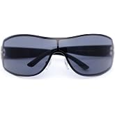 SA106 Womens Elegant Rimless Shield Wrap Luxury Designer Sunglasses