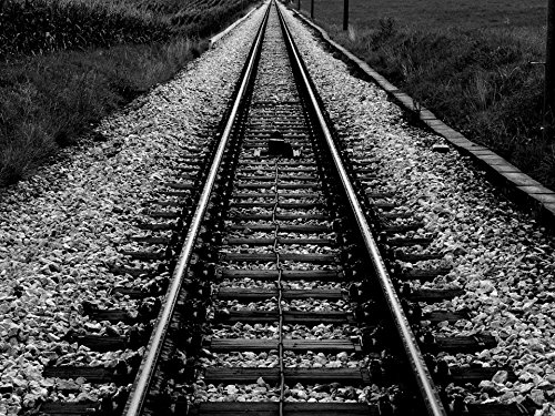 Home Comforts Laminated Poster Vanishing Point Symmetry Tracks Rails Train Poster Print 24 x 36