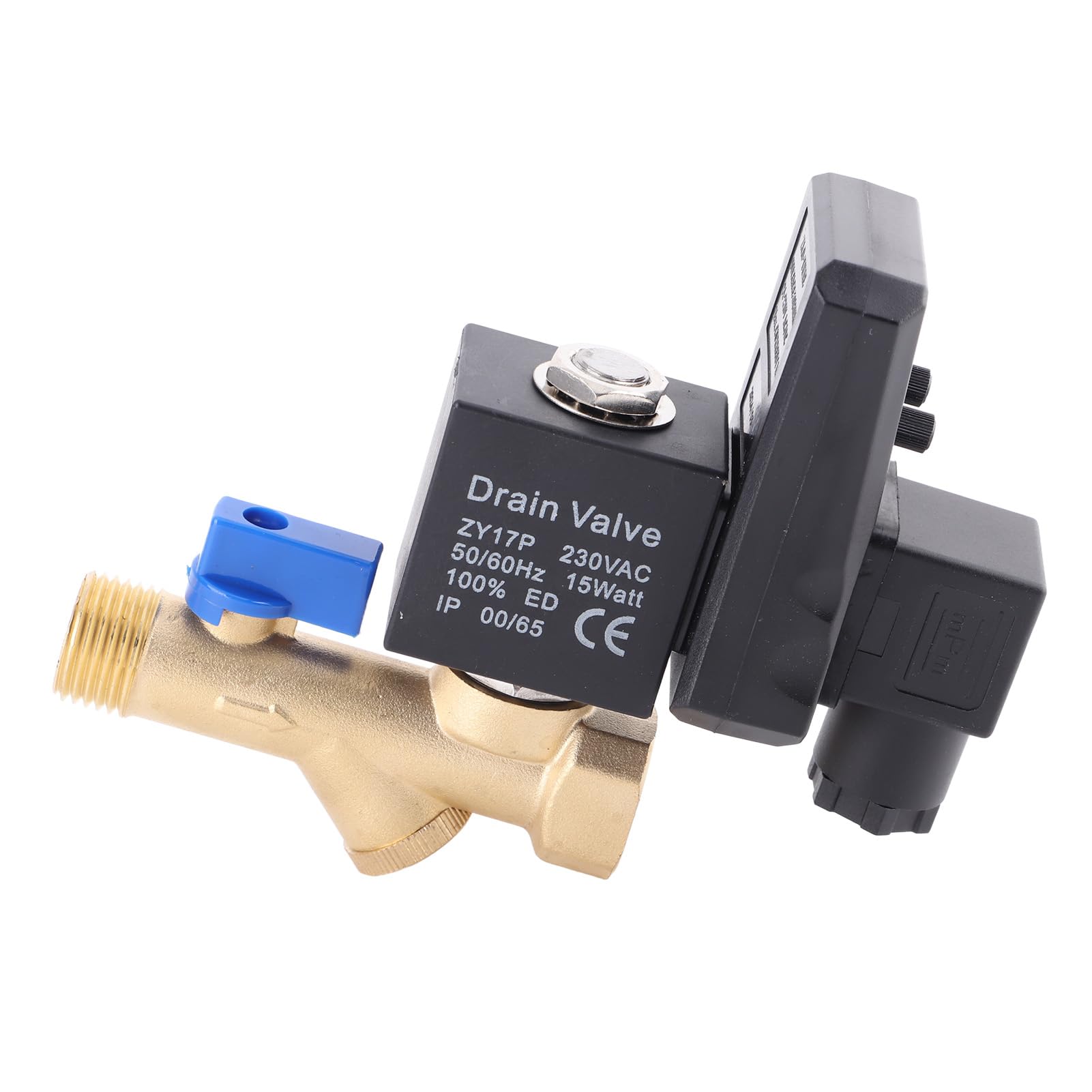 Automatic Drain Valve G1/2 DN15 Automatic Electronic Timed Drain Valve for Air Compressor Condensate Management (AC230V) โ image 1