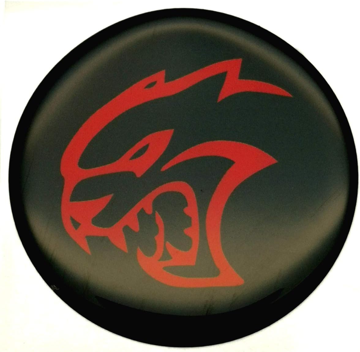 Foxxi D-FST-BR Custom Hellcat Challenger Fuel Filler Door Decal Emblem Badges Nameplate For 2008-2018 DODGE CHALLENGER Gift (Red)