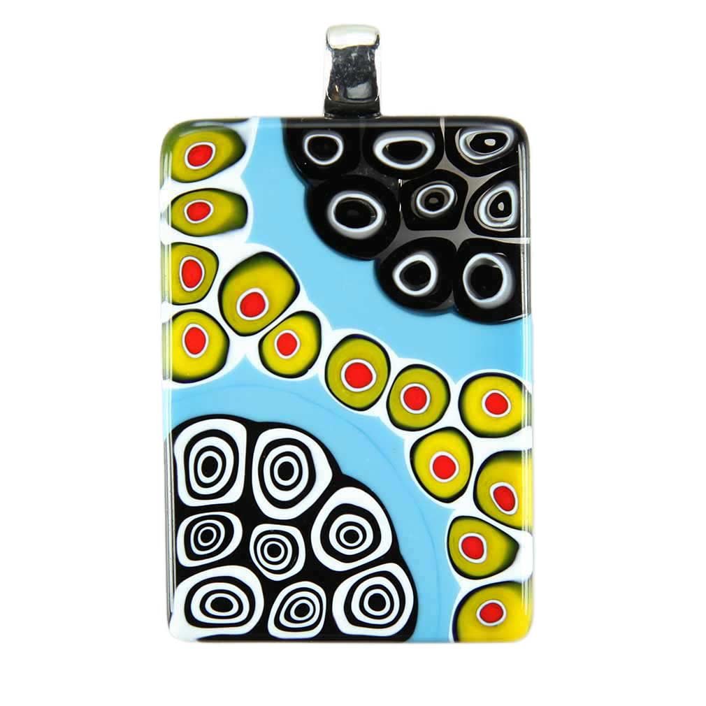 Glass Of Venice Murano Glass Millefiori Pendant Rectangular