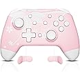 Mytrix Switch Pro Wireless Controller Compatible with Nintendo Switch, Windows PC iOS Android Steam Deck, Bluetooth Controller for Switch Lite/OLED with Programmable Buttons, Turbo & Vibration - Pink