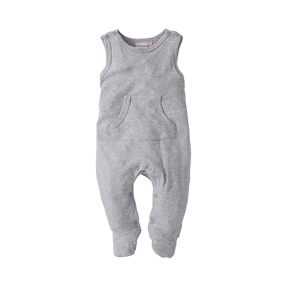 Bornino Strampler - Baby-Overall aus Reiner Baumwolle -mit Kängurutasche und Druckknöpfen für EIN einfaches An- & Ausziehen -