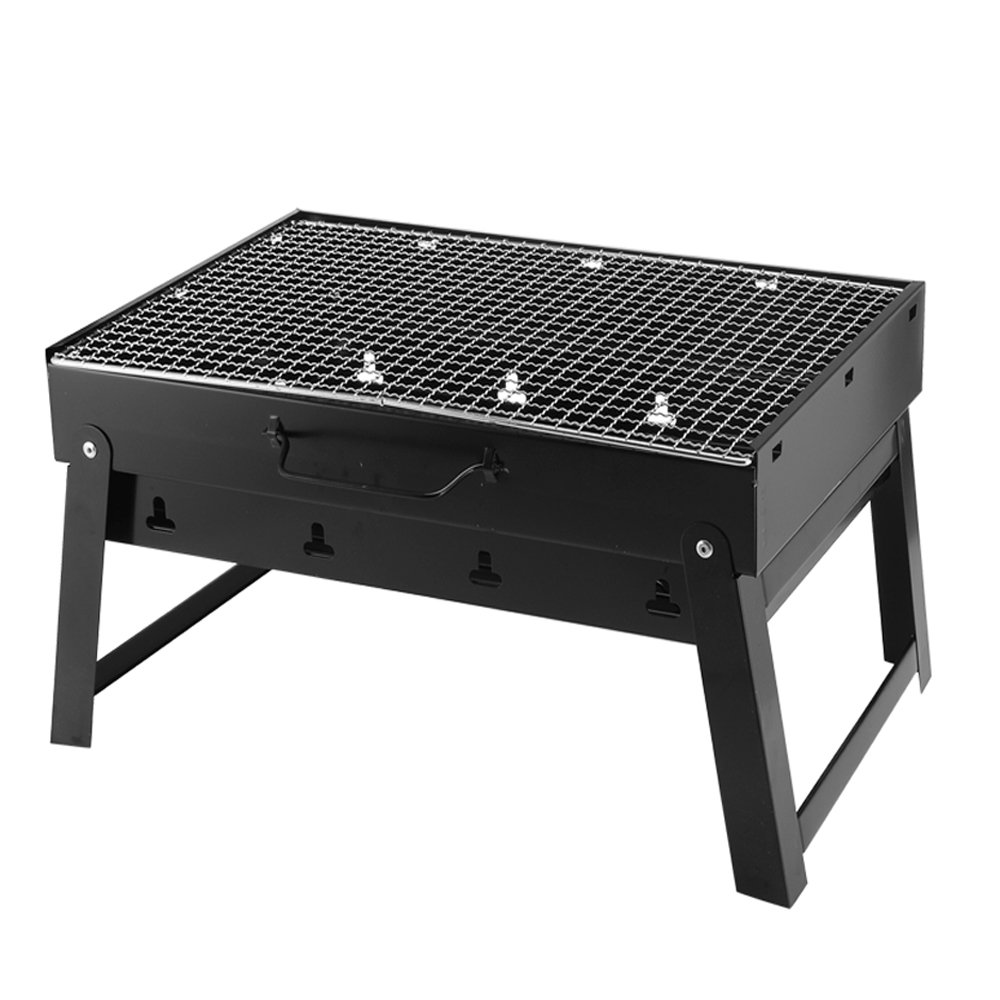 LUXJET BBQ Grill,Portable Charcoal Stainless Steel Barbecue Grill,Foldable Coal Garden Travel Camping Folding Grill