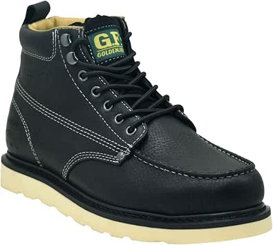 Golden Fox - Cómodas botas con diseño de mocasín, de trabajo, para  construcción, para hombre, con cuña y puntera de acero de 6\