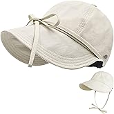 Womens Sun Hat Wide Brim UPF 50+ UV Protection Foldable Packable Sun Shield Hat for Women, Ponytail Outdoor Fishing Hat