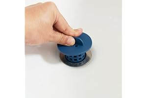 1 PCS Bathroom Drain Hair Catcher Clog Prevention Protector for Bathtub Drains(Blue)