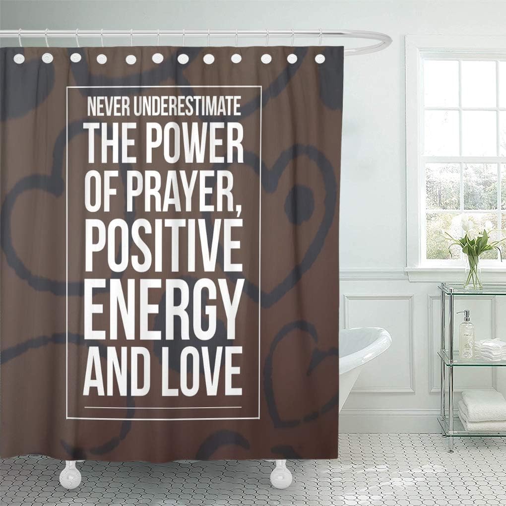 lovedomi Shower Curtain Inspirational Saying Best