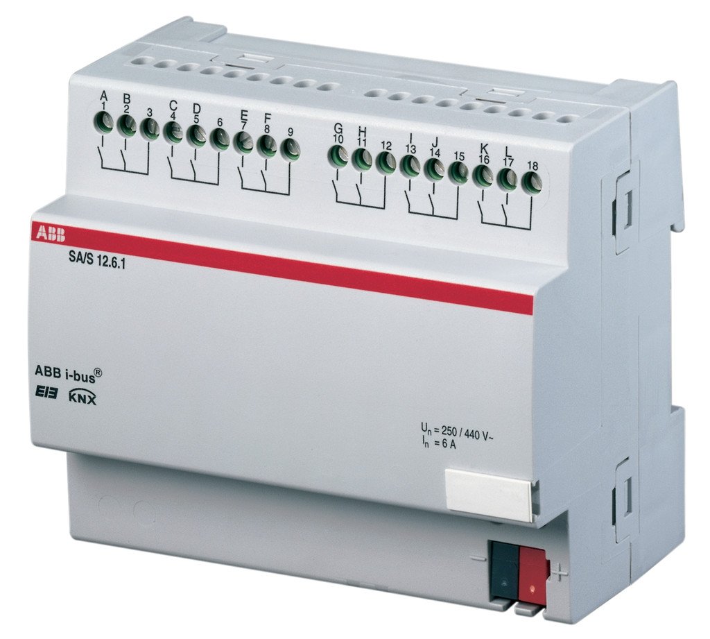 12 Way 6 A Abb Sa S12 6 1 Eib Knx Switch Actuator Reg