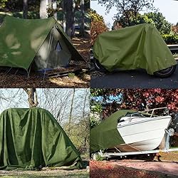 Premium Canvas Tarp 1 Pack, 6' x 8' Feet - Canvas