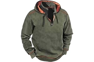 MFNDVD Mens Quarter Zip Pullover Hoodie with Cargo Pocket Tactical Hooded Sweatshirts Windbreaker Vintage Hunting Jacket