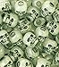 Glow in the Dark Skull Beads for Crafting and Paracord - 10 Pack