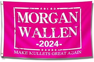 ENMOON Morgan Flag Wallen Banner Pink (3x5ft,Heavy Duty, Durable 150D Polyester) Brass Grommets Banner For Room College Dorm Bedroom Wall Tapestry Decor Man Cave