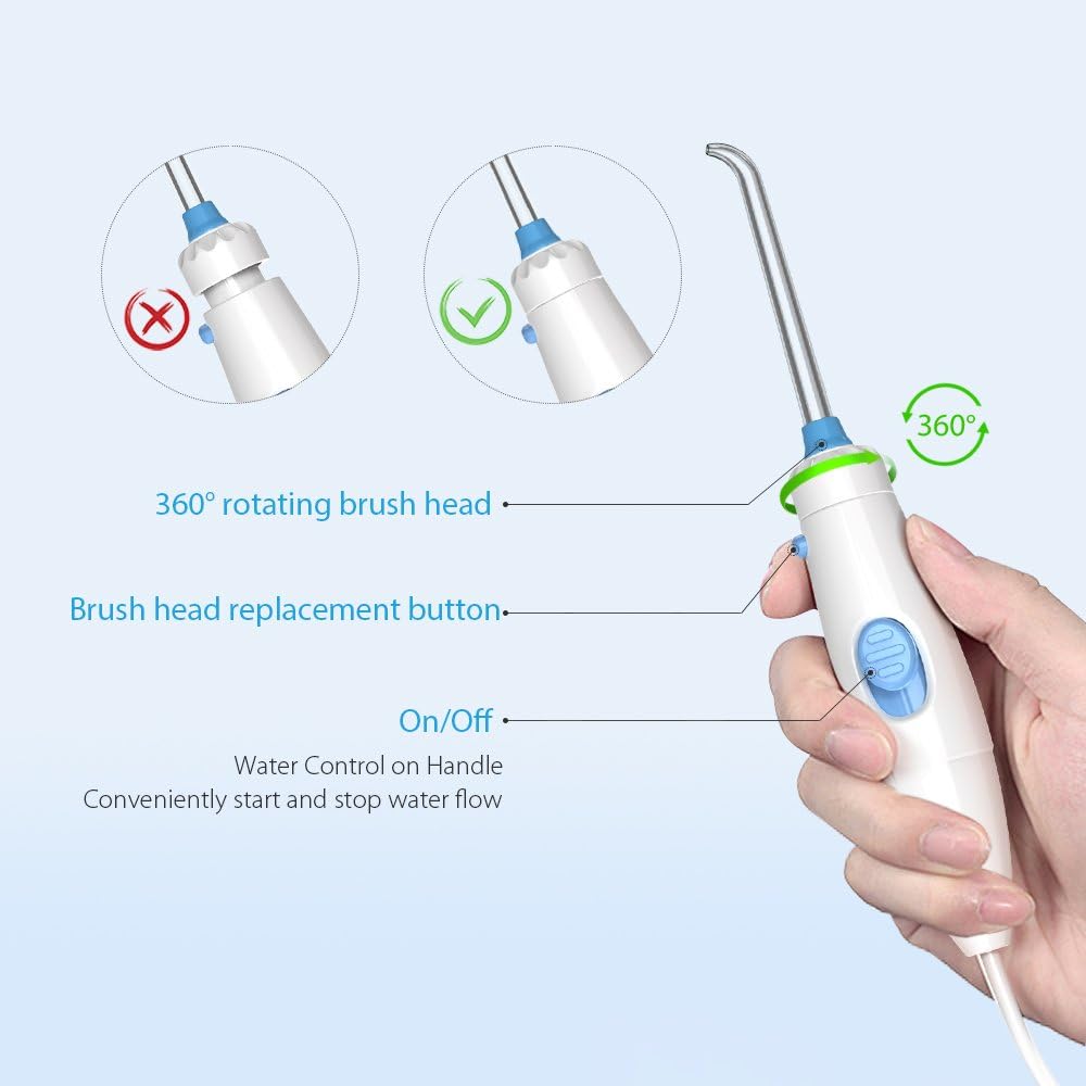 Homgeek Upgrade Water Flosser,Oral Irrigator,Dental Water Flosser,Anti Leakage Water Flosser for Braces Teeth Cleaner Dental Water Teeth 10 Adjustable Pressure with 7 Multifunctional Tips: Home & Kitchen