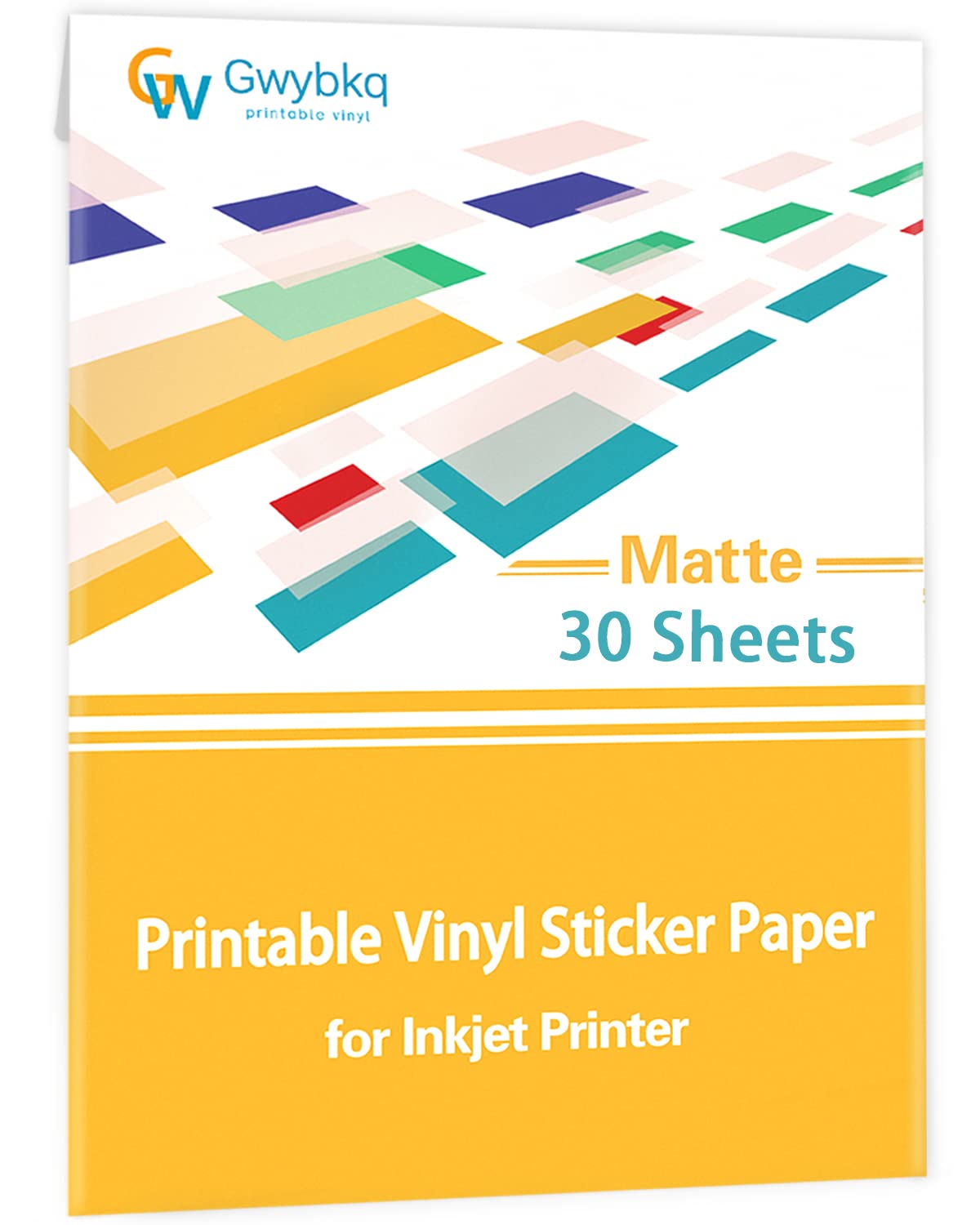 Photo 1 of Gwybkq Premium Printable Vinyl Sticker Papers for Inkjet Printer-30 Matte Waterproof 8.5’’x11’’ White Decal Labels
