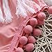 Baby Girls Halter Backless Splice Tassels Pompom Bodysuit (70(0-6M))