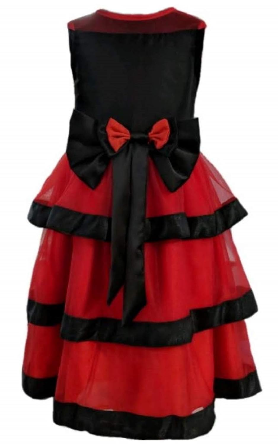 kids red frock