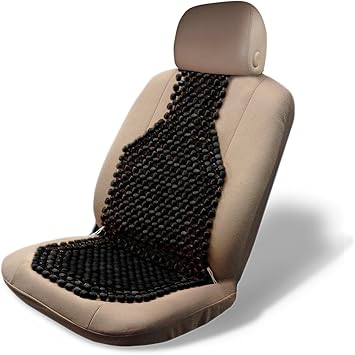 Amazon Com Zone Tech Wood Beaded Seat Cushion Quality Black