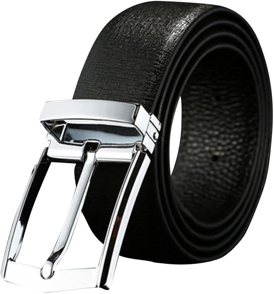 Mens Classic Style ImitationLeather Belt Trouser Belt With Buckle