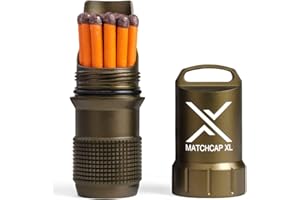EXOTAC - MATCHCAP XL Waterproof Camping Match Kit Holder with Integrated Striker
