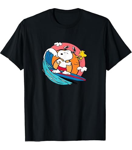 Amazon.com: Peanuts - Snoopy Surf Kanji T-Shirt : Clothing, Shoes