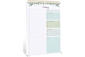 CICPAP To Do List Notepad - To Do List Notebook for Work with 52 Sheets, Undated Daily Planner Perfect for Enhanced Productivity and Goal Achievement - Serene