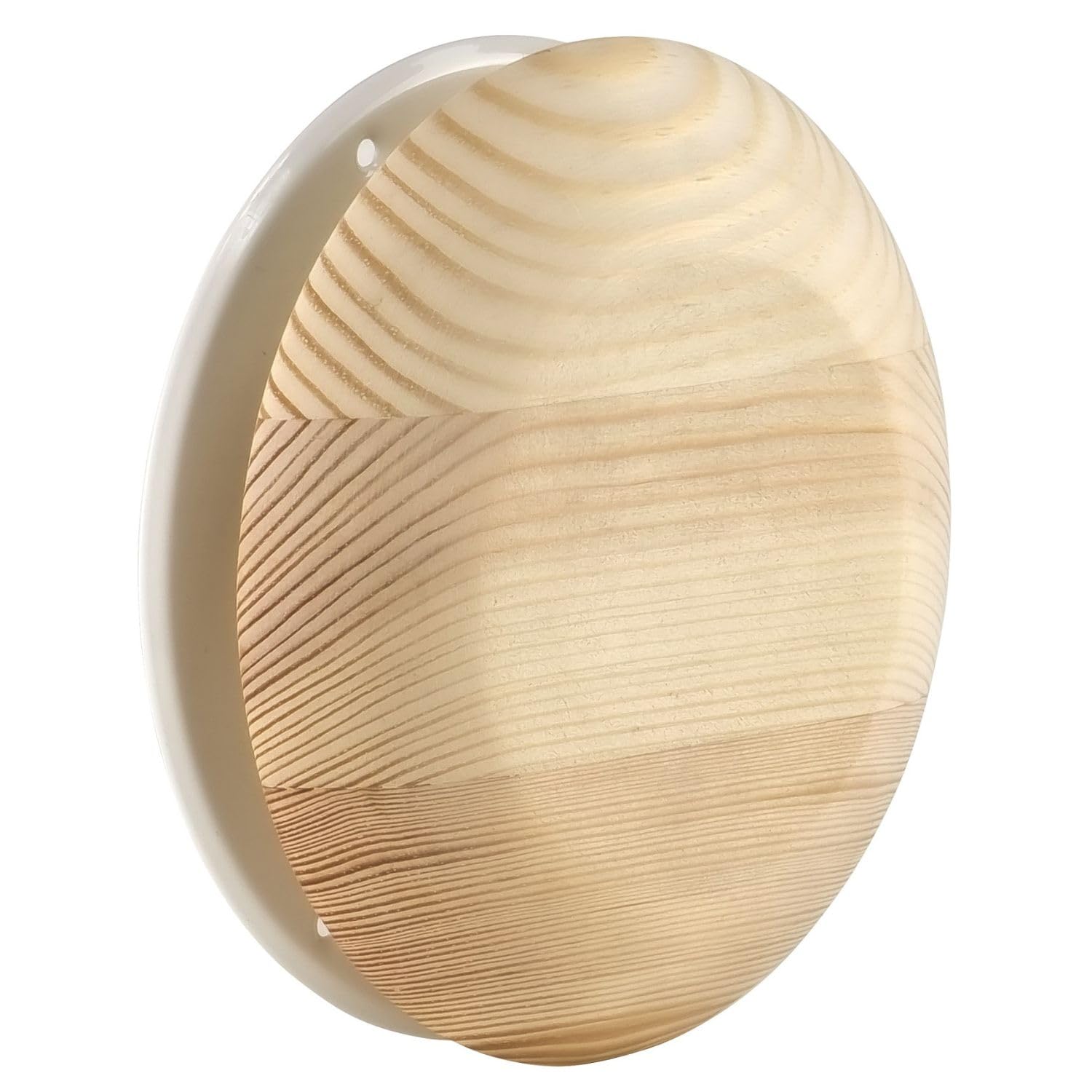 Steinberg14 Wooden Sauna Diffuser - 100mm Wood Air Valve for Supply and Exhaust Ventilation - 4 inch Round Adjustable Air Vent Cover for Sauna - Wall or Ceiling - Pine Wood Ventilation Diffuser