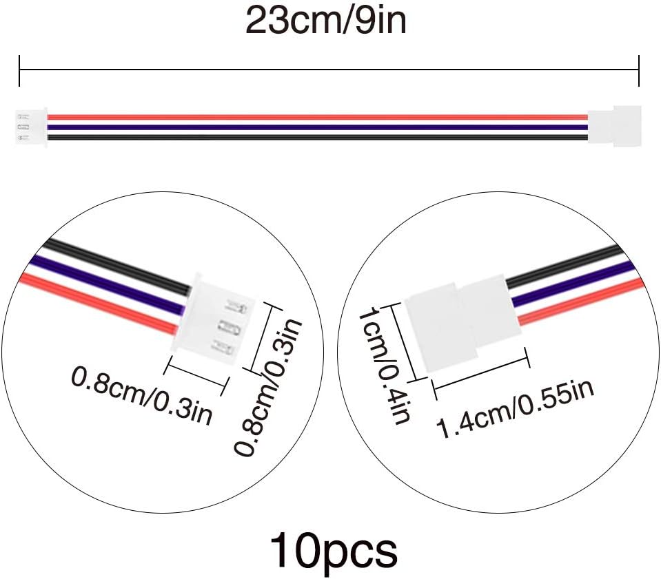 YIXISI 10 PCS JST-XH 2S LiPo Battery Balance Charger Extension Wire Cable, JST Plug Connector 220mm - Image 3